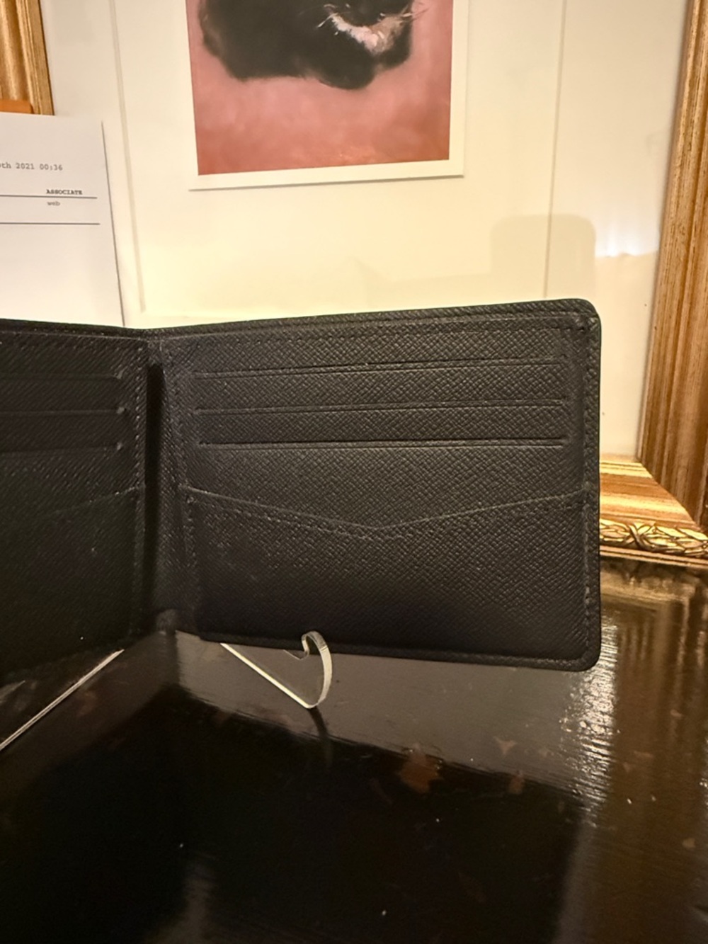 AUTH Louis Vuitton Monogram Eclipse Slim Wallet - Picture 8 of 16